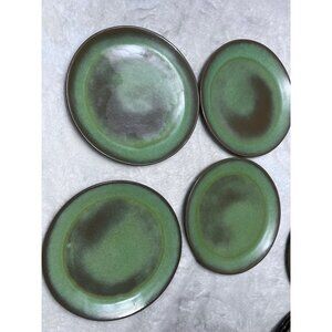 Frankoma Prairie green wagon wheel play lot of 4